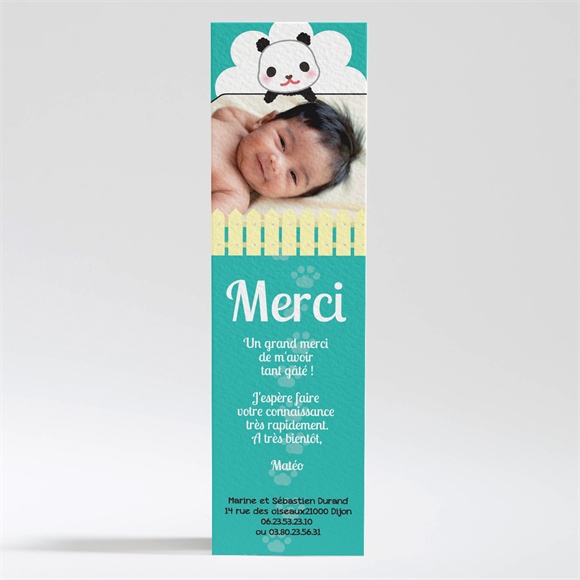 Remerciement naissance notre petit panda