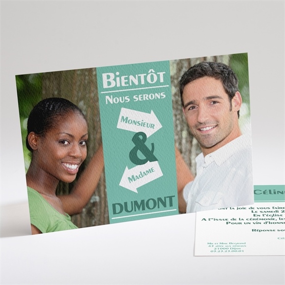 Faire-part mariage Destination notre Bonheur réf.N14113