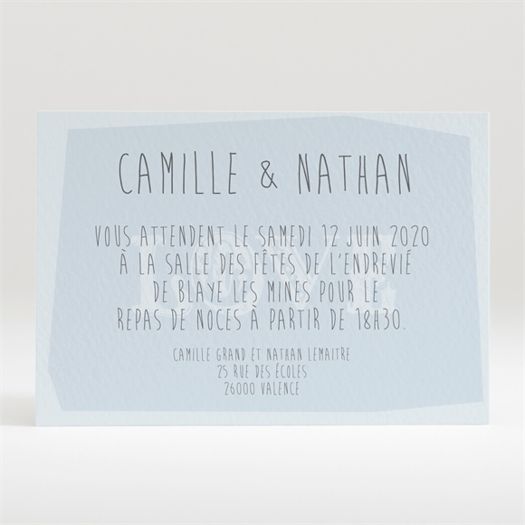 Carton d'invitation mariage Associez vous à notre Bonheur réf.N120187