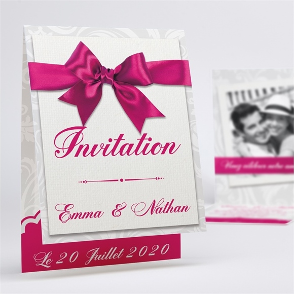 Faire-part mariage Gros noeud réf.N50133