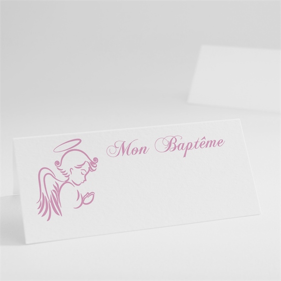 Marque-place baptême Ange en ardoise fille réf.N440204
