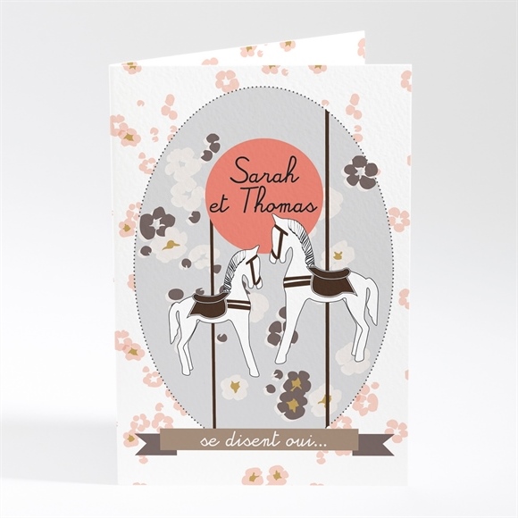 Faire-part mariage Notre Petit Manège réf.N401259