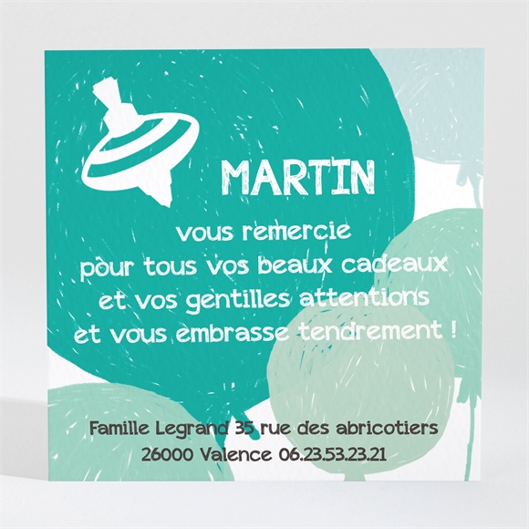 Remerciement naissance ballons de baudruche