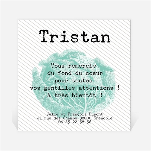 Remerciement naissance Dans un Chou réf.N300182