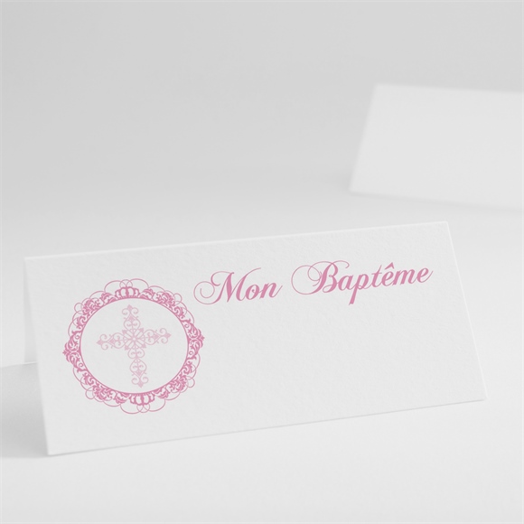 Marque-place baptême Cadres baroques et ronds réf.N440268