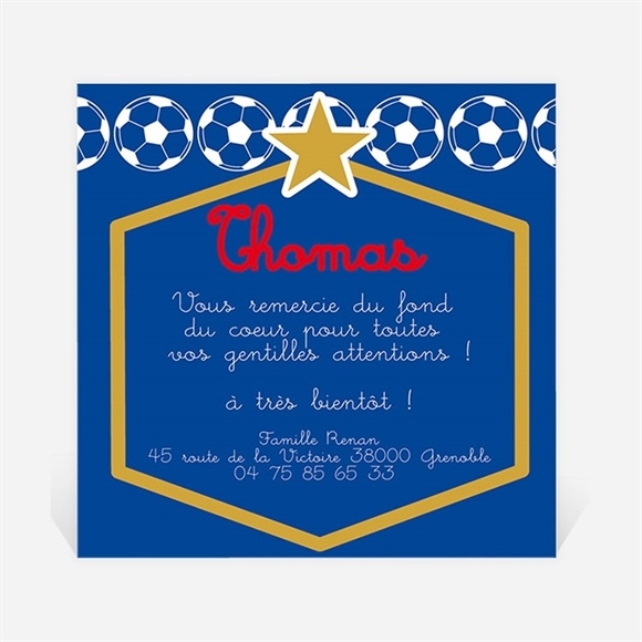 Remerciement naissance notre petit champion