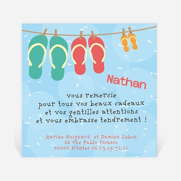 Remerciement naissance au soleil