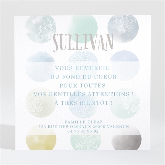 Remerciement naissance a la gouache