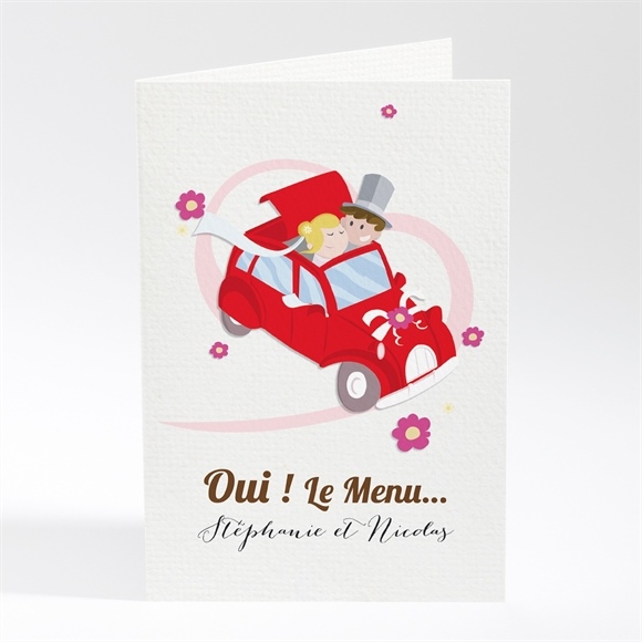Menu mariage En route vers notre Bonheur réf.N401394