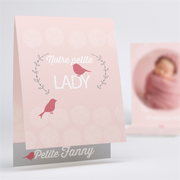 Faire-part naissance notre petite lady