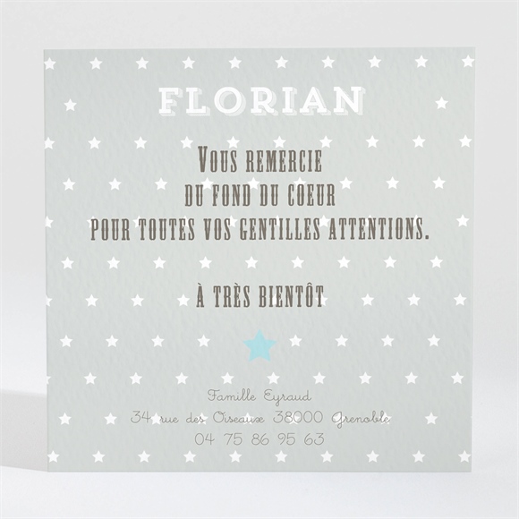 Remerciement naissance Petit avion garçon photo réf.N300370