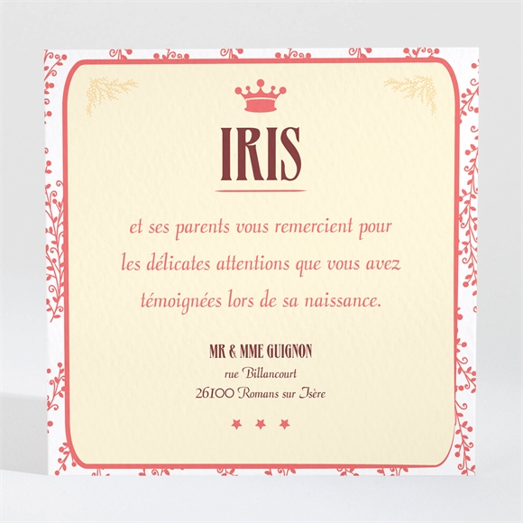 Remerciement naissance petit seigneur