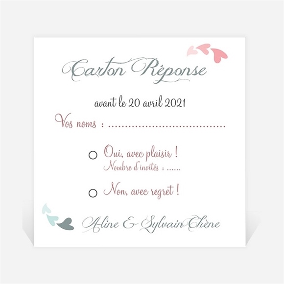 Carton Reponse Anniversaire De Mariage Notre Alliance Monfairepart Com