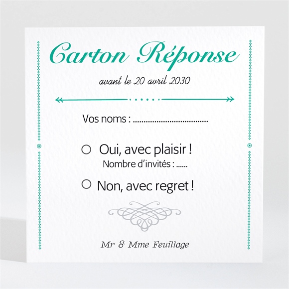 Carton réponse anniversaire de mariage en folie!