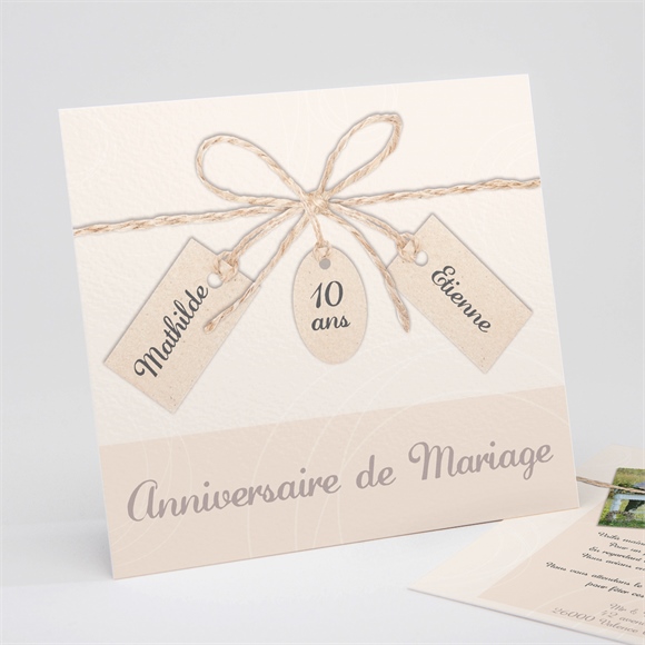 Invitation Anniversaire De Mariage Ficelle Pastel Trompe L Oeil Monfairepart Com Invitation Anniversaire De Mariage Ficelle Pastel Trompe L Oeil Monfairepart Com