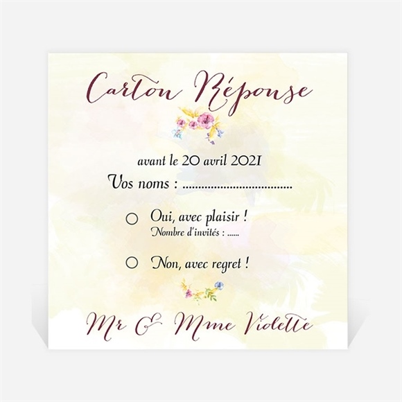 Carton Reponse Anniversaire De Mariage Invitation Jardin Fleuri Monfairepart Com Carton Reponse Anniversaire De Mariage Invitation Jardin Fleuri Monfairepart Com