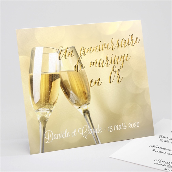 Invitation Anniversaire De Mariage Celebrons Nos Noces D Or Monfairepart Com