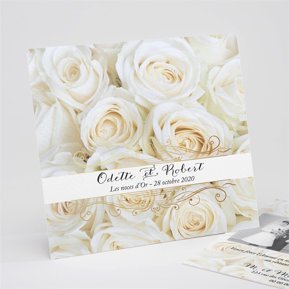 Invitation Anniversaire De Mariage Lit De Roses Blanches Monfairepart Com Invitation Anniversaire De Mariage Lit De Roses Blanches Monfairepart Com