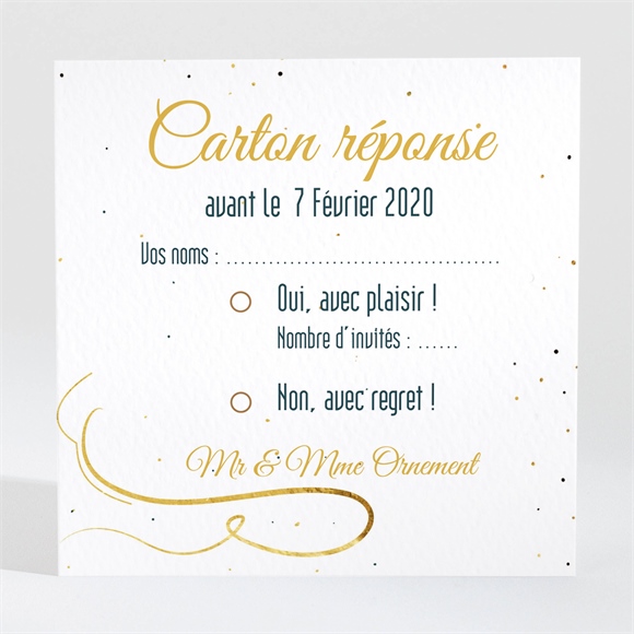 Carton réponse anniversaire de mariage carte invitation fun