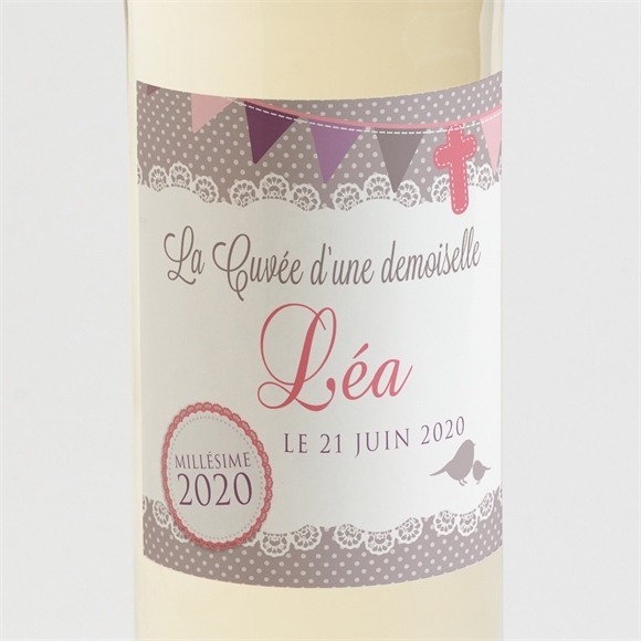 Etiquette de bouteille baptême Rondeur et douceur! du ...