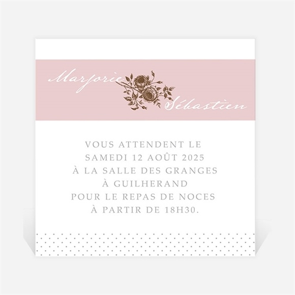 Carton d'invitation mariage Annonce classique réf.N300767