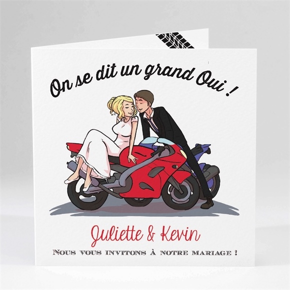 Faire Part Mariage 2 Bikers In Love Monfairepart Com