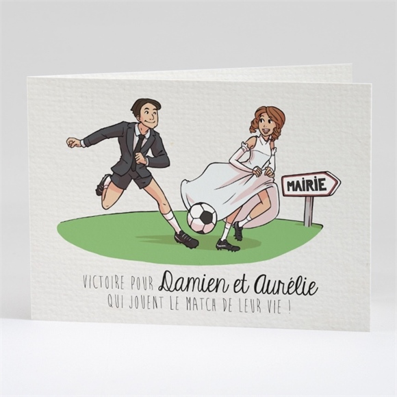 Faire-part mariage A vos crampons de football ! réf.N42133