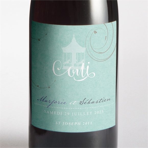 Etiquette de bouteille mariage Joli Manège vintage réf.N3001050