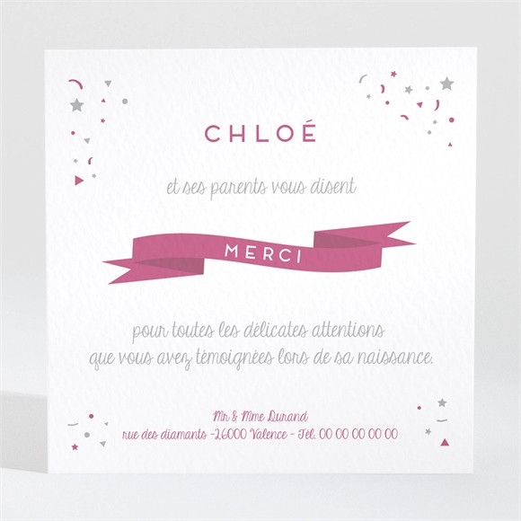 Remerciement naissance annonce photo surprise