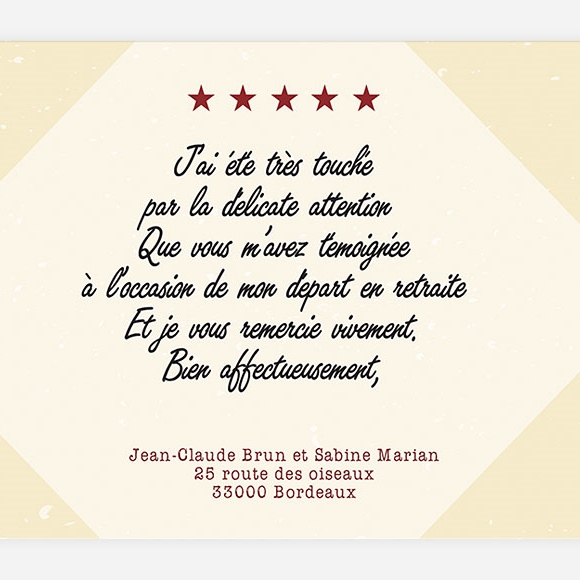 lettre de remerciement pour un cadeau