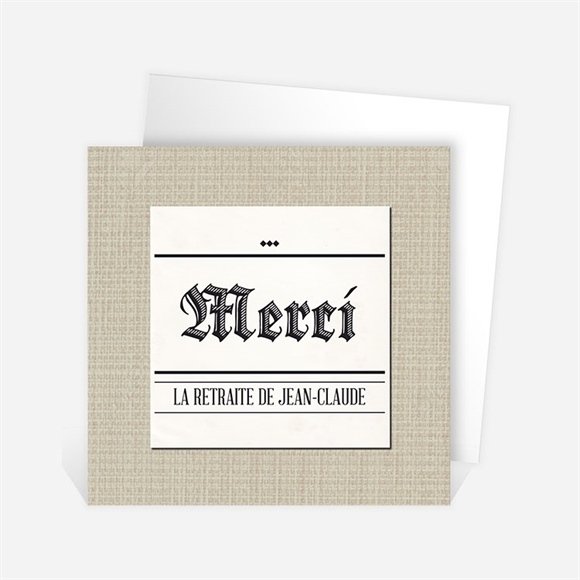 Remerciement départ à la retraite Dans les kiosques réf.N30128