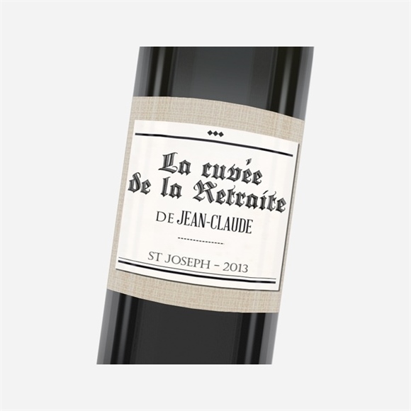 Etiquette de bouteille départ retraite Dans les kiosques réf.N3001162