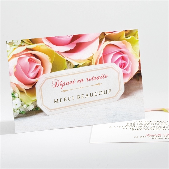 Remerciement Depart A La Retraite Invitation Florale Monfairepart Com