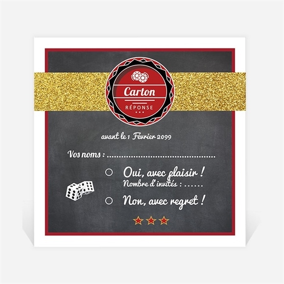 Carton réponse départ à la retraite retraite Jackpot réf.N3001171