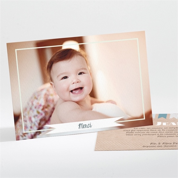 Remerciement naissance fanions et photo