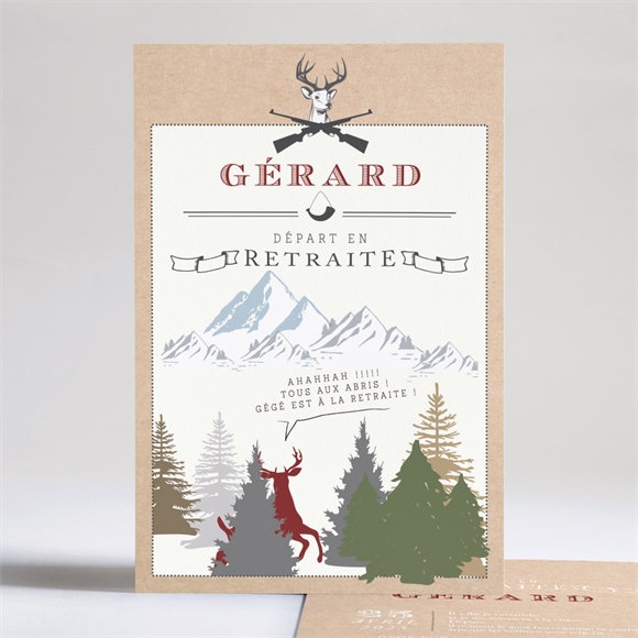 Carte Invitation Depart A La Retraite Vive La Chasse Monfairepart Com