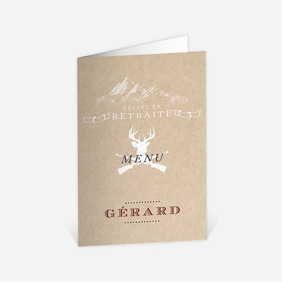 Menu départ à la retraite Vive la Chasse! réf.N401722