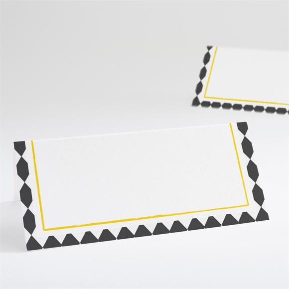 Marque-place mariage Damier geometrique réf.N440610
