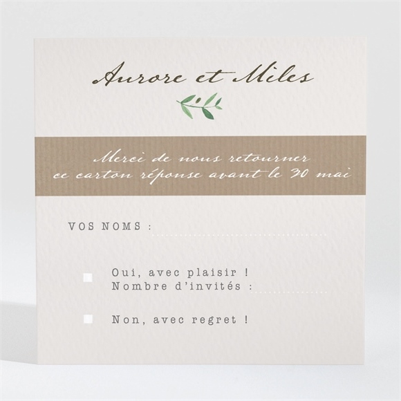 Carton réponse mariage Ronde de bonheur réf.N3001304