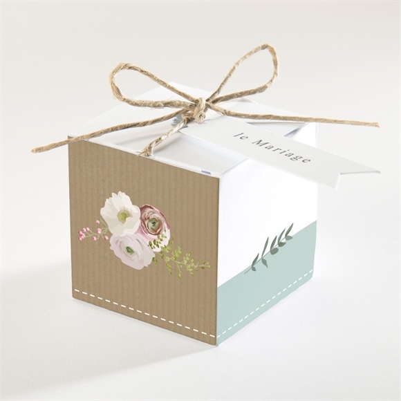 Boîte de dragées mariage Naturel réf.N34077