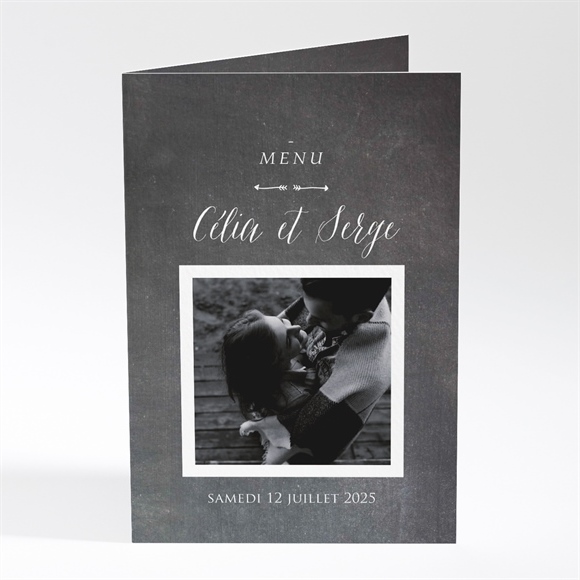 Menu mariage annonce ardoisée