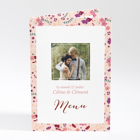 Menu mariage esperluette liberty