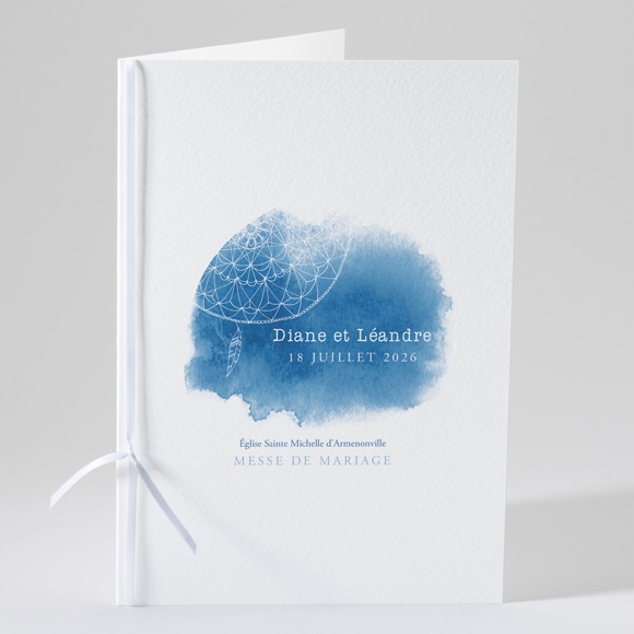 Livret de messe mariage Perle d'Aquarelle réf.N49148