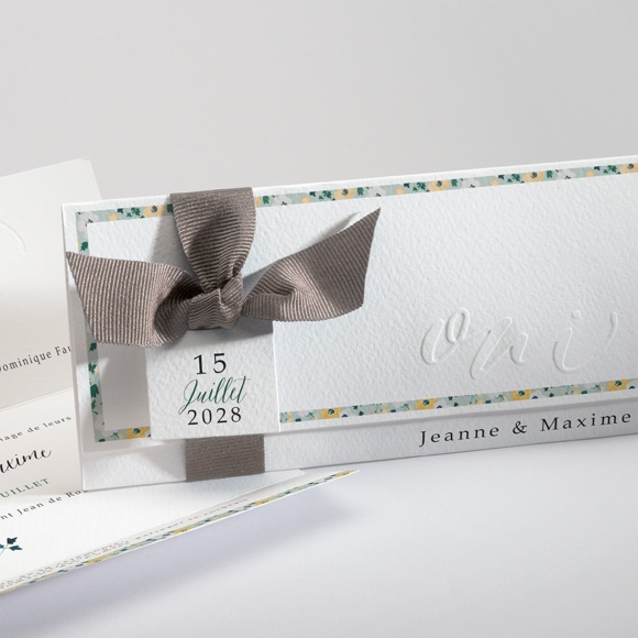 Faire-part mariage oui en relief