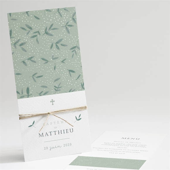 Menu baptême Gravure vintage réf.N22182