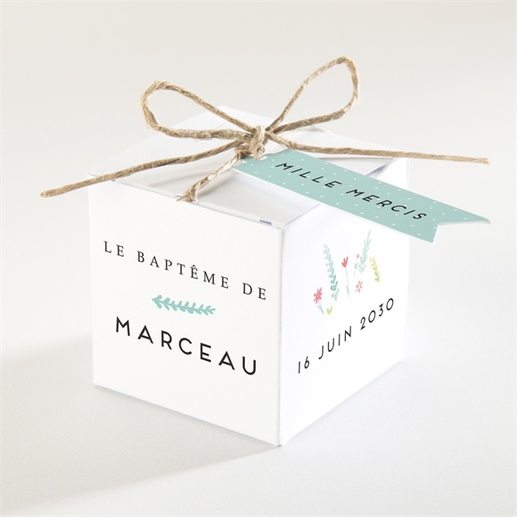 Boîte de dragées baptême tendre faon !