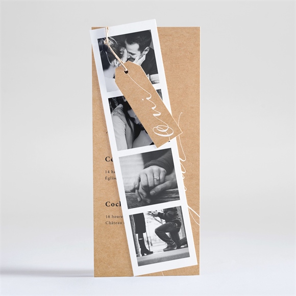 Faire-part mariage Photomaton - monFairePart.com