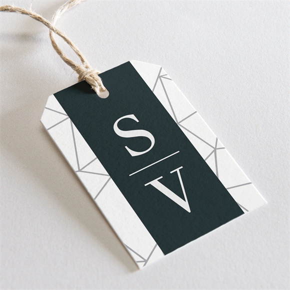 Etiquette mariage Géométrie enlacée réf.N29121