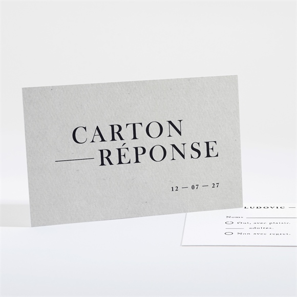 Carton réponse mariage texture marbrée