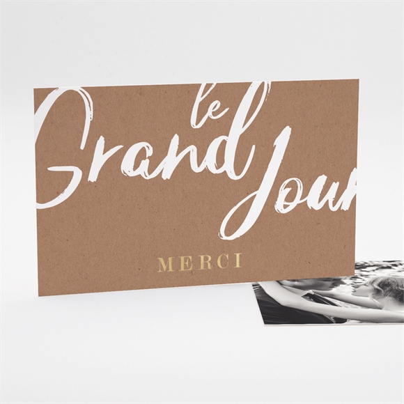 Remerciement mariage Pur Kraft réf.N17118